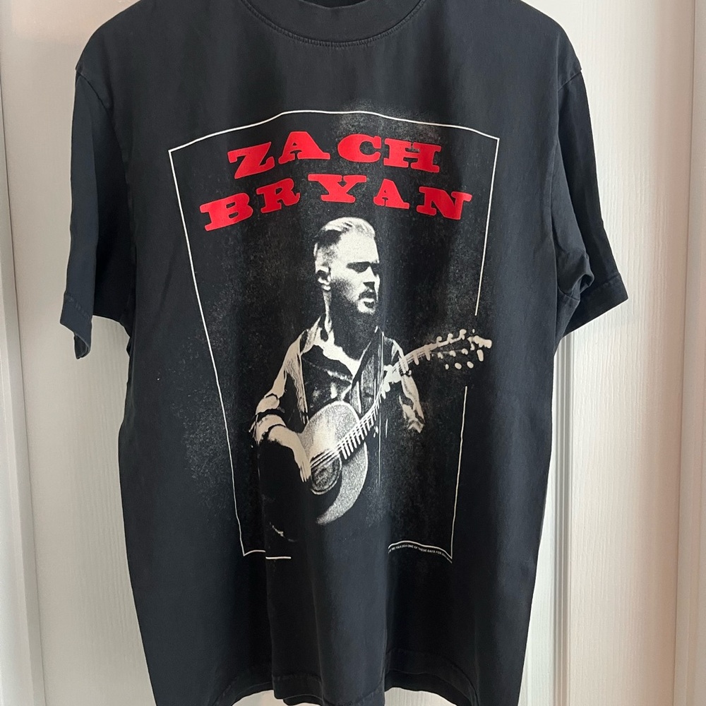 Zach Bryan Men L Quittin Time Concert Tour Vintage style Black 2024 T-Shirt